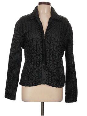 Women’s Black Quilted Zip Bomber Jacket